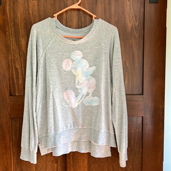 Disney Tops - Disney tie-dye Mickey silhouette, lightweight sleep sweatshirt